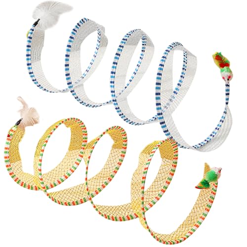 Spiraltunnelspielzeug für Katzen, 2 Stück, 65, 6 x 24, 9 cm, S-förmig, geräumig, Plüsch-Jagdspielzeug, faltbar, selbstspielend, interaktives Röhrenspielzeug für Hauskatzen, Kaninchen, Welpen (blau Spiraltunnelspielzeug für Katzen, 2 Stück, 65, 6 x 24, 9 cm, S-förmig, geräumig, Plüsch-Jagdspielzeug, faltbar, selbstspielend, interaktives Röhrenspielzeug für Hauskatzen, Kaninchen, Welpen (blau von HoveeLuty