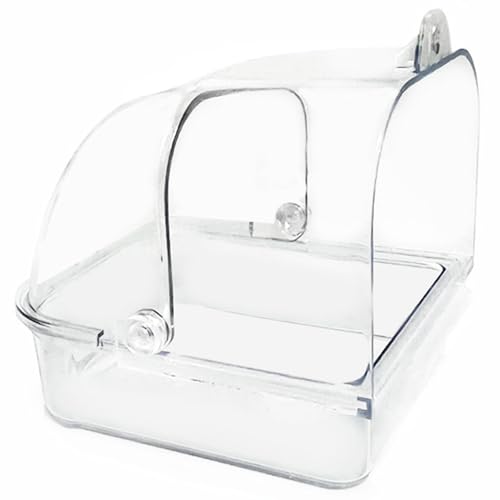 Vogelbad für Käfig, transparente Reinigungsbadewanne, Vogelkäfig-Zubehör, 9, 9 x 14 x 12, cm, Sittich-Vogelbad, hängender Vogelbadekäfig mit Schubladendesign für Papageien, Mynahs, verhindert das Vogelbad für Käfig, transparente Reinigungsbadewanne, Vogelkäfig-Zubehör, 9, 9 x 14 x 12, cm, Sittich-Vogelbad, hängender Vogelbadekäfig mit Schubladendesign für Papageien, Mynahs, verhindert das von HoveeLuty