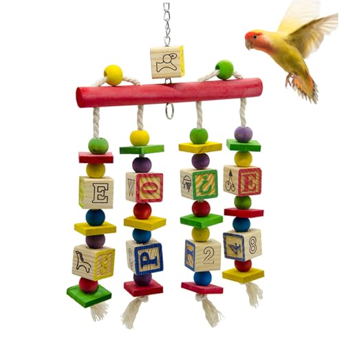Vogelkauenspielzeug 8x14 -Zoll -Papageienkau -Spielzeug natürlicher Holz Vogelspielzeug mit hängenden Clip farbenfrohen Stressabbau Papagei Spielzeug Geschenke für Vögel Papageien Spielzeug Bird Cage Vogelkauenspielzeug 8x14 -Zoll -Papageienkau -Spielzeug natürlicher Holz Vogelspielzeug mit hängenden Clip farbenfrohen Stressabbau Papagei Spielzeug Geschenke für Vögel Papageien Spielzeug Bird Cage von HoveeLuty