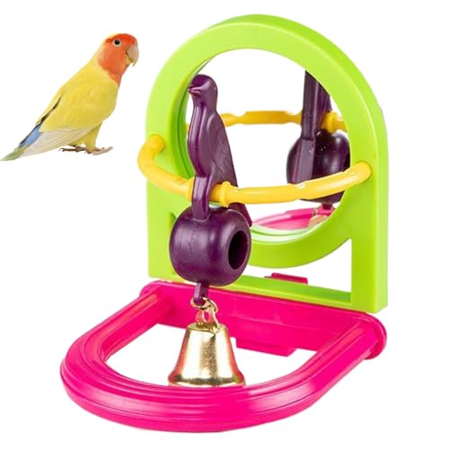 Vogelständer mit Vogelspiegel für Käfig Vogelspiegel mit Glöckchen-Anhänger interaktives Vogel-Intelligenzspielzeug Geschenke für Wellensittiche Sittiche Nymphensittiche Vogelspiegel für Käfig Vogelständer mit Vogelspiegel für Käfig Vogelspiegel mit Glöckchen-Anhänger interaktives Vogel-Intelligenzspielzeug Geschenke für Wellensittiche Sittiche Nymphensittiche Vogelspiegel für Käfig von HoveeLuty