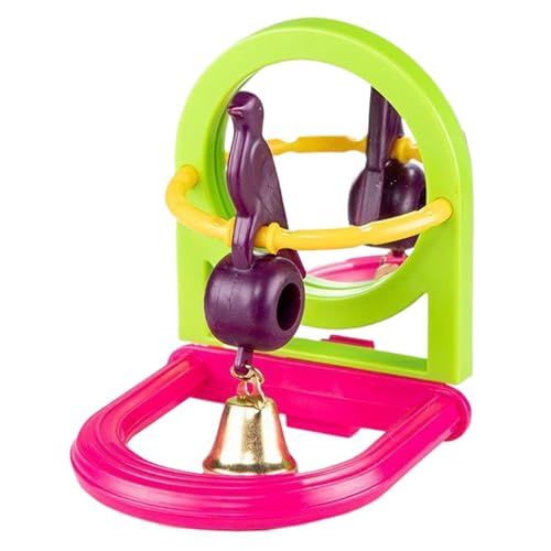 Vogelständer mit Vogelspiegel für den Käfig, Vogelspiegel mit Glöckchenanhänger, interaktives Vogel-Intelligenzspielzeug, Geschenke für Wellensittiche, Sittiche, Nymphensittiche, für Vogelständer mit Vogelspiegel für den Käfig, Vogelspiegel mit Glöckchenanhänger, interaktives Vogel-Intelligenzspielzeug, Geschenke für Wellensittiche, Sittiche, Nymphensittiche, für von HoveeLuty