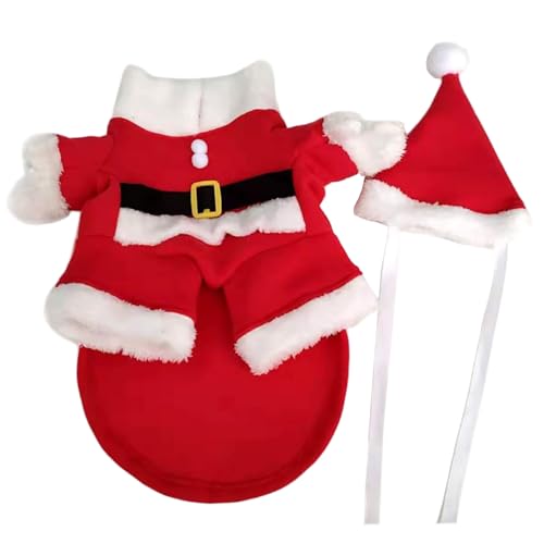 Weihnachtsmann-Hundekostüm, süßes Weihnachtsmann-Hunde-Weihnachtsoutfit mit Hut, lustige Haustierkostüme zum Anziehen, Cosplay-Party, innerhalb von 8 Pfund, Hundekleidung, Hundekostüm, Hundehut von HoveeLuty