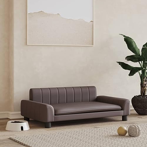 Hovothy Hundebett Bequeme Haustierbett Hundecouch Kunstleder Welpenbett Haustiersofa Schlafplatz für Hunde als Auch Katzen Geeignet Wasserabweisend und Langlebig Braun 90x53x30 cm Hovothy Hundebett Bequeme Haustierbett Hundecouch Kunstleder Welpenbett Haustiersofa Schlafplatz für Hunde als Auch Katzen Geeignet Wasserabweisend und Langlebig Braun 90x53x30 cm von Hovothy
