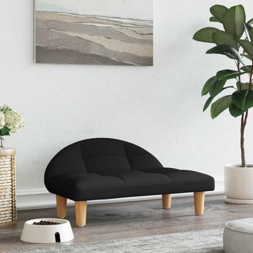 Hovothy Hundebett Bequeme Haustierbett Hundecouch Welpenbett Haustiersofa Schlafplatz für Hunde als Auch Katzen Geeignet Elegante Design Wasserabweisend und Langlebig Schwarz 70x52x30 cm von Hovothy