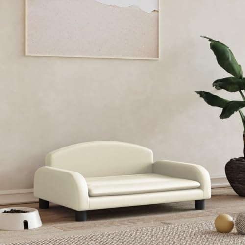 Hovothy Hundebett Bequeme Haustierbett Hundecouch Welpenbett Kunstleder Haustiersofa Schlafplatz für Hunde als Auch Katzen Geeignet Wasserabweisend und Langlebig Creme 70x45x30 cm Hovothy Hundebett Bequeme Haustierbett Hundecouch Welpenbett Kunstleder Haustiersofa Schlafplatz für Hunde als Auch Katzen Geeignet Wasserabweisend und Langlebig Creme 70x45x30 cm von Hovothy