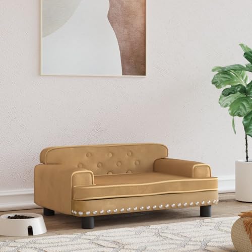 Hovothy Hundebett Bequeme Haustierbett Hundecouch Welpenbett Samt Haustiersofa Schlafplatz für Hunde als Auch Katzen Geeignet Wasserabweisend und Langlebig Braun 70x45x30 cm Hovothy Hundebett Bequeme Haustierbett Hundecouch Welpenbett Samt Haustiersofa Schlafplatz für Hunde als Auch Katzen Geeignet Wasserabweisend und Langlebig Braun 70x45x30 cm von Hovothy