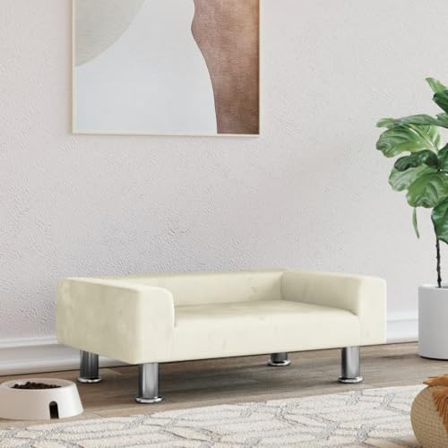 Hovothy Hundebett Bequeme Haustierbett Hundecouch Welpenbett Samt Haustiersofa Schlafplatz für Hunde als Auch Katzen Geeignet Wasserabweisend und Langlebig Creme 70x45x26,5 cm Hovothy Hundebett Bequeme Haustierbett Hundecouch Welpenbett Samt Haustiersofa Schlafplatz für Hunde als Auch Katzen Geeignet Wasserabweisend und Langlebig Creme 70x45x26,5 cm von Hovothy