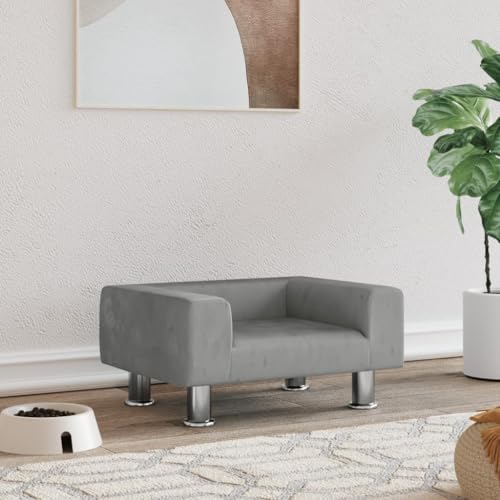 Hovothy Hundebett Bequeme Haustierbett Hundecouch Welpenbett Samt Haustiersofa Schlafplatz für Hunde als Auch Katzen Geeignet Wasserabweisend und Langlebig Hellgrau 50x40x26,5 cm Hovothy Hundebett Bequeme Haustierbett Hundecouch Welpenbett Samt Haustiersofa Schlafplatz für Hunde als Auch Katzen Geeignet Wasserabweisend und Langlebig Hellgrau 50x40x26,5 cm von Hovothy