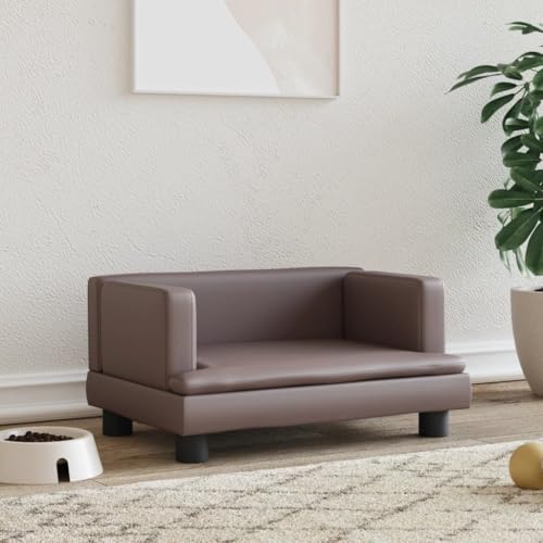 Hovothy Hundebett Bequeme Haustierbett Kunstleder Hundecouch Welpenbett Haustiersofa Schlafplatz für Hunde als Auch Katzen Geeignet Wasserabweisend und Langlebig Braun 60x40x30 cm Hovothy Hundebett Bequeme Haustierbett Kunstleder Hundecouch Welpenbett Haustiersofa Schlafplatz für Hunde als Auch Katzen Geeignet Wasserabweisend und Langlebig Braun 60x40x30 cm von Hovothy