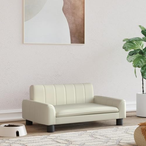 Hovothy Hundebett Bequeme Haustierbett Kunstleder Hundecouch Welpenbett Haustiersofa Schlafplatz für Hunde als Auch Katzen Geeignet Wasserabweisend und Langlebig Creme 70x45x30 cm Hovothy Hundebett Bequeme Haustierbett Kunstleder Hundecouch Welpenbett Haustiersofa Schlafplatz für Hunde als Auch Katzen Geeignet Wasserabweisend und Langlebig Creme 70x45x30 cm von Hovothy