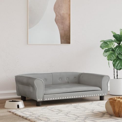 Hovothy Hundebett Bequeme Haustierbett Samt Hundecouch Welpenbett Haustiersofa Schlafplatz für Hunde als Auch Katzen Geeignet Wasserabweisend und Langlebig Hellgrau 95x55x30 cm Hovothy Hundebett Bequeme Haustierbett Samt Hundecouch Welpenbett Haustiersofa Schlafplatz für Hunde als Auch Katzen Geeignet Wasserabweisend und Langlebig Hellgrau 95x55x30 cm von Hovothy