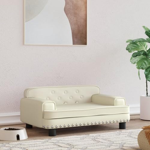 Hovothy Hundebett Bequeme Haustierbett Welpenbett Kunstleder Haustiersofa Hundecouch Schlafplatz für Hunde als Auch Katzen Geeignet Wasserabweisend und Langlebig Creme 70x45x30 cm Hovothy Hundebett Bequeme Haustierbett Welpenbett Kunstleder Haustiersofa Hundecouch Schlafplatz für Hunde als Auch Katzen Geeignet Wasserabweisend und Langlebig Creme 70x45x30 cm von Hovothy