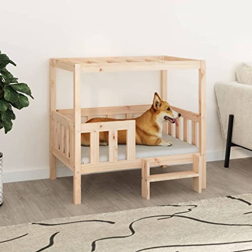 Hovothy Hundebett Bequeme Haustierbett Welpenbett aus Holz Schlafplatz für Hunde als Auch Katzen Geeignet Massives Kiefernholz Wasserabweisend und Langlebig Braun 95,5x73,5x90 cm Hovothy Hundebett Bequeme Haustierbett Welpenbett aus Holz Schlafplatz für Hunde als Auch Katzen Geeignet Massives Kiefernholz Wasserabweisend und Langlebig Braun 95,5x73,5x90 cm von Hovothy