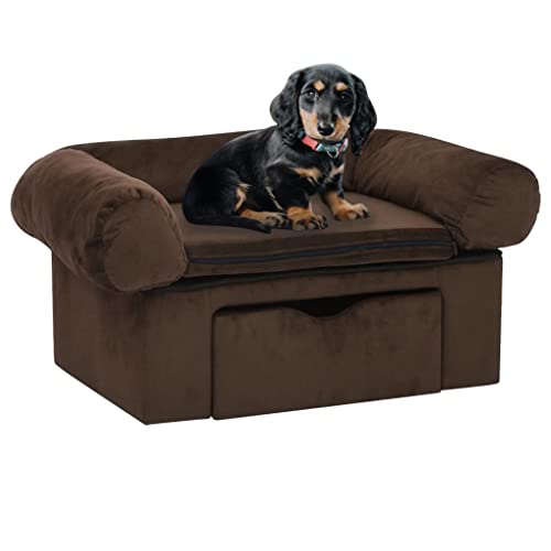 Hovothy Hundebett Bequeme Haustierbett mit Schublade Hundecouch Welpenbett Haustiersofa Schlafplatz für Hunde als Auch Katzen Geeignet Wasserabweisend und Langlebig Braun 75x50x38 cm Hovothy Hundebett Bequeme Haustierbett mit Schublade Hundecouch Welpenbett Haustiersofa Schlafplatz für Hunde als Auch Katzen Geeignet Wasserabweisend und Langlebig Braun 75x50x38 cm von Hovothy