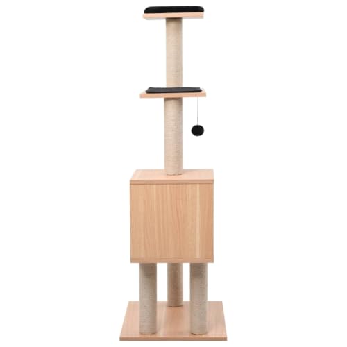 Hovothy Kratzbaum Katzenkratzbaum Katzenmöbel Mehrstufige Säulen mit Natürlichem Sisal Umwickelt Katzenturm für Katzen zum Kratzen Klettern Sitzen Verstecken und Ausruhen Schwarz 48x40x123 cm Hovothy Kratzbaum Katzenkratzbaum Katzenmöbel Mehrstufige Säulen mit Natürlichem Sisal Umwickelt Katzenturm für Katzen zum Kratzen Klettern Sitzen Verstecken und Ausruhen Schwarz 48x40x123 cm von Hovothy