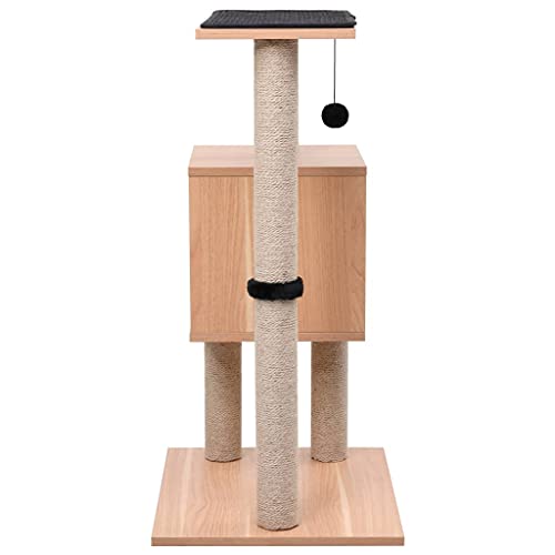 Hovothy Kratzbaum Katzenkratzbaum Katzenmöbel Mehrstufige Säulen mit Natürlichem Sisal Umwickelt Katzenturm für Katzen zum Kratzen Klettern Sitzen Verstecken und Ausruhen Schwarz 48x40x82 cm Hovothy Kratzbaum Katzenkratzbaum Katzenmöbel Mehrstufige Säulen mit Natürlichem Sisal Umwickelt Katzenturm für Katzen zum Kratzen Klettern Sitzen Verstecken und Ausruhen Schwarz 48x40x82 cm von Hovothy