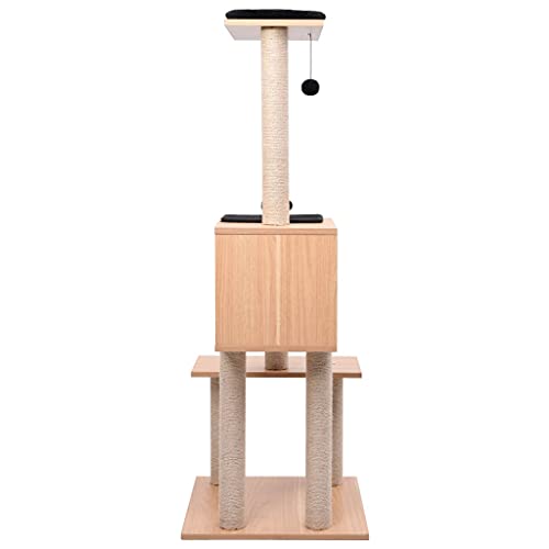 Hovothy Kratzbaum Katzenkratzbaum Katzenmöbel Mehrstufige Säulen mit Natürlichem Sisal Umwickelt Katzenturm für Katzen zum Kratzen Klettern Sitzen Verstecken und Ausruhen Schwarz 48x48x129 cm Hovothy Kratzbaum Katzenkratzbaum Katzenmöbel Mehrstufige Säulen mit Natürlichem Sisal Umwickelt Katzenturm für Katzen zum Kratzen Klettern Sitzen Verstecken und Ausruhen Schwarz 48x48x129 cm von Hovothy