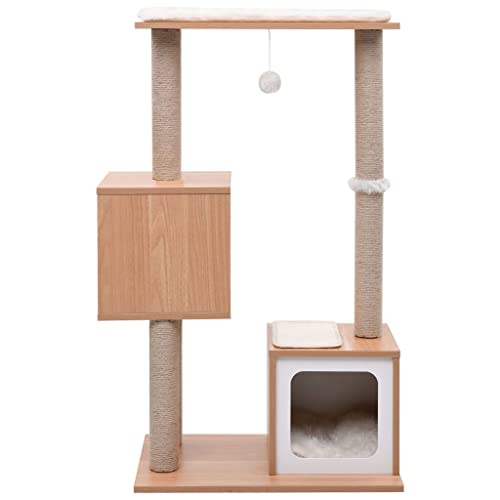 Hovothy Kratzbaum Katzenkratzbaum Katzenmöbel Mehrstufige Säulen mit Natürlichem Sisal Umwickelt Katzenturm für Katzen zum Kratzen Klettern Sitzen Verstecken und Ausruhen Weiß 60x40x104 cm Hovothy Kratzbaum Katzenkratzbaum Katzenmöbel Mehrstufige Säulen mit Natürlichem Sisal Umwickelt Katzenturm für Katzen zum Kratzen Klettern Sitzen Verstecken und Ausruhen Weiß 60x40x104 cm von Hovothy