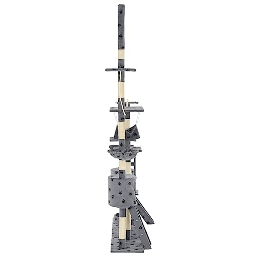 Hovothy Kratzbaum Katzenkratzbaum Katzenmöbel Säulen mit Natürlichem Sisal Umwickelt Katzenturm für Katzen zum Kratzen Klettern Sitzen Verstecken und Ausruhen Grau mit Pfoten-Muster 147x35x250 cm Hovothy Kratzbaum Katzenkratzbaum Katzenmöbel Säulen mit Natürlichem Sisal Umwickelt Katzenturm für Katzen zum Kratzen Klettern Sitzen Verstecken und Ausruhen Grau mit Pfoten-Muster 147x35x250 cm von Hovothy