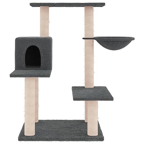 Hovothy Kratzbaum Katzenkratzbaum Säulen mit Natürlichem Sisal Umwickelt Katzenmöbel Katzenturm für Katzen zum Kratzen Klettern Sitzen Verstecken und Ausruhen Dunkelgrau 72,5x59,5x82,5 cm Hovothy Kratzbaum Katzenkratzbaum Säulen mit Natürlichem Sisal Umwickelt Katzenmöbel Katzenturm für Katzen zum Kratzen Klettern Sitzen Verstecken und Ausruhen Dunkelgrau 72,5x59,5x82,5 cm von Hovothy