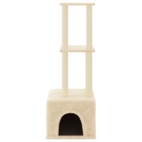 Hovothy Kratzbaum Katzenkratzbaum Säulen mit Natürlichem Sisal Umwickelt Katzenmöbel Mehrstufige Katzenturm für Katzen zum Kratzen Klettern Sitzen Verstecken und Ausruhen Creme 47,5x47,5x133,5 cm Hovothy Kratzbaum Katzenkratzbaum Säulen mit Natürlichem Sisal Umwickelt Katzenmöbel Mehrstufige Katzenturm für Katzen zum Kratzen Klettern Sitzen Verstecken und Ausruhen Creme 47,5x47,5x133,5 cm von Hovothy