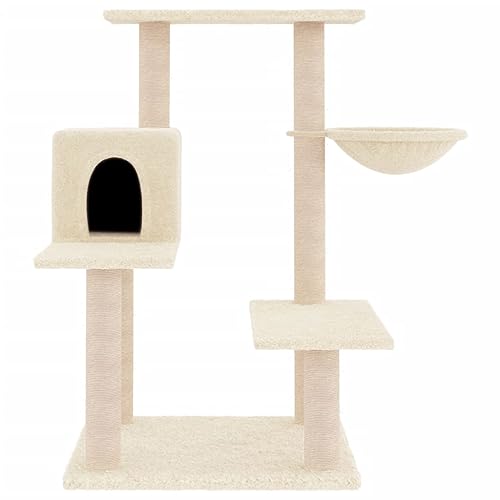 Hovothy Kratzbaum Katzenkratzbaum Säulen mit Natürlichem Sisal Umwickelt Katzenmöbel Mehrstufige Katzenturm für Katzen zum Kratzen Klettern Sitzen Verstecken und Ausruhen Creme 72,5x59,5x82,5 cm Hovothy Kratzbaum Katzenkratzbaum Säulen mit Natürlichem Sisal Umwickelt Katzenmöbel Mehrstufige Katzenturm für Katzen zum Kratzen Klettern Sitzen Verstecken und Ausruhen Creme 72,5x59,5x82,5 cm von Hovothy