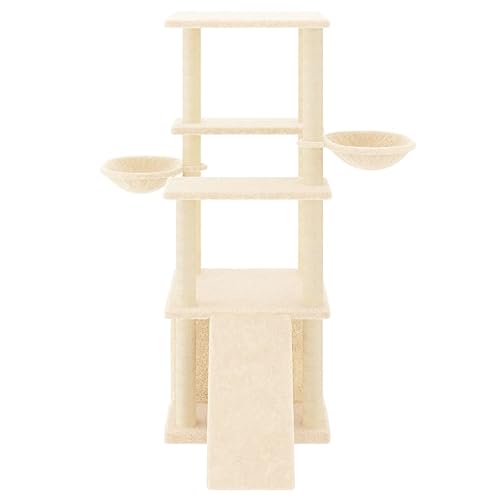 Hovothy Kratzbaum Katzenkratzbaum Säulen mit Natürlichem Sisal Umwickelt Katzenmöbel Mehrstufige Katzenturm für Katzen zum Kratzen Klettern Sitzen Verstecken und Ausruhen Creme 95x47,5x133 cm Hovothy Kratzbaum Katzenkratzbaum Säulen mit Natürlichem Sisal Umwickelt Katzenmöbel Mehrstufige Katzenturm für Katzen zum Kratzen Klettern Sitzen Verstecken und Ausruhen Creme 95x47,5x133 cm von Hovothy