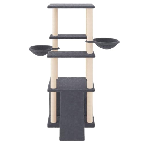 Hovothy Kratzbaum Katzenkratzbaum Säulen mit Natürlichem Sisal Umwickelt Katzenmöbel Mehrstufige Katzenturm für Katzen zum Kratzen Klettern Sitzen Verstecken und Ausruhen Dunkelgrau 95x47,5x133 cm Hovothy Kratzbaum Katzenkratzbaum Säulen mit Natürlichem Sisal Umwickelt Katzenmöbel Mehrstufige Katzenturm für Katzen zum Kratzen Klettern Sitzen Verstecken und Ausruhen Dunkelgrau 95x47,5x133 cm von Hovothy