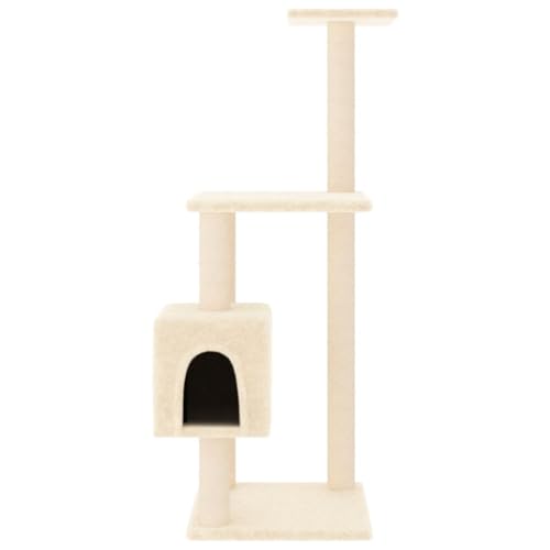 Hovothy Kratzbaum Katzenkratzbaum Säulen mit Natürlichem Sisal Umwickelt Mehrstufige Katzenturm Katzenmöbel für Katzen zum Kratzen Klettern Sitzen Verstecken und Ausruhen Creme 42x42x104 cm Hovothy Kratzbaum Katzenkratzbaum Säulen mit Natürlichem Sisal Umwickelt Mehrstufige Katzenturm Katzenmöbel für Katzen zum Kratzen Klettern Sitzen Verstecken und Ausruhen Creme 42x42x104 cm von Hovothy