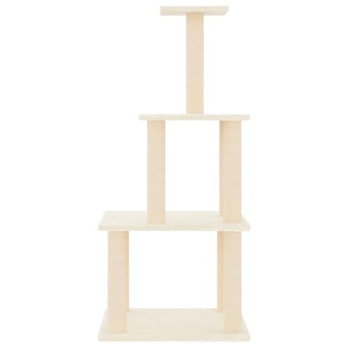 Hovothy Kratzbaum Katzenkratzbaum Säulen mit Natürlichem Sisal Umwickelt Mehrstufige Katzenturm Katzenmöbel für Katzen zum Kratzen Klettern Sitzen Verstecken und Ausruhen Creme 47,5x47,5x111 cm Hovothy Kratzbaum Katzenkratzbaum Säulen mit Natürlichem Sisal Umwickelt Mehrstufige Katzenturm Katzenmöbel für Katzen zum Kratzen Klettern Sitzen Verstecken und Ausruhen Creme 47,5x47,5x111 cm von Hovothy