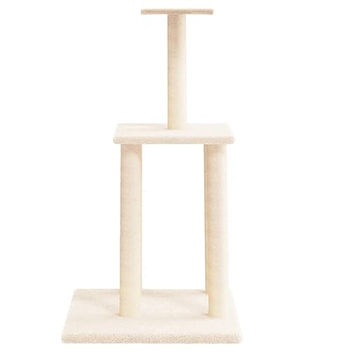 Hovothy Kratzbaum Katzenkratzbaum Säulen mit Natürlichem Sisal Umwickelt Mehrstufige Katzenturm Katzenmöbel für Katzen zum Kratzen Klettern Sitzen Verstecken und Ausruhen Creme 47,5x47,5x85,5 cm Hovothy Kratzbaum Katzenkratzbaum Säulen mit Natürlichem Sisal Umwickelt Mehrstufige Katzenturm Katzenmöbel für Katzen zum Kratzen Klettern Sitzen Verstecken und Ausruhen Creme 47,5x47,5x85,5 cm von Hovothy