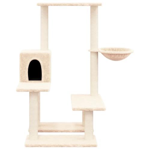 Hovothy Kratzbaum Katzenkratzbaum Säulen mit Natürlichem Sisal Umwickelt Mehrstufige Katzenturm Katzenmöbel für Katzen zum Kratzen Klettern Sitzen Verstecken und Ausruhen Creme 47,5x60x94,5 cm Hovothy Kratzbaum Katzenkratzbaum Säulen mit Natürlichem Sisal Umwickelt Mehrstufige Katzenturm Katzenmöbel für Katzen zum Kratzen Klettern Sitzen Verstecken und Ausruhen Creme 47,5x60x94,5 cm von Hovothy