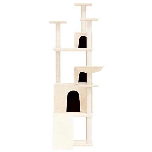 Hovothy Kratzbaum Katzenkratzbaum Säulen mit Natürlichem Sisal Umwickelt Mehrstufige Katzenturm Katzenmöbel für Katzen zum Kratzen Klettern Sitzen Verstecken und Ausruhen Creme 47,5x78x175 cm Hovothy Kratzbaum Katzenkratzbaum Säulen mit Natürlichem Sisal Umwickelt Mehrstufige Katzenturm Katzenmöbel für Katzen zum Kratzen Klettern Sitzen Verstecken und Ausruhen Creme 47,5x78x175 cm von Hovothy