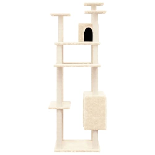Hovothy Kratzbaum Katzenkratzbaum Säulen mit Natürlichem Sisal Umwickelt Mehrstufige Katzenturm Katzenmöbel für Katzen zum Kratzen Klettern Sitzen Verstecken und Ausruhen Creme 60x73x162 cm Hovothy Kratzbaum Katzenkratzbaum Säulen mit Natürlichem Sisal Umwickelt Mehrstufige Katzenturm Katzenmöbel für Katzen zum Kratzen Klettern Sitzen Verstecken und Ausruhen Creme 60x73x162 cm von Hovothy