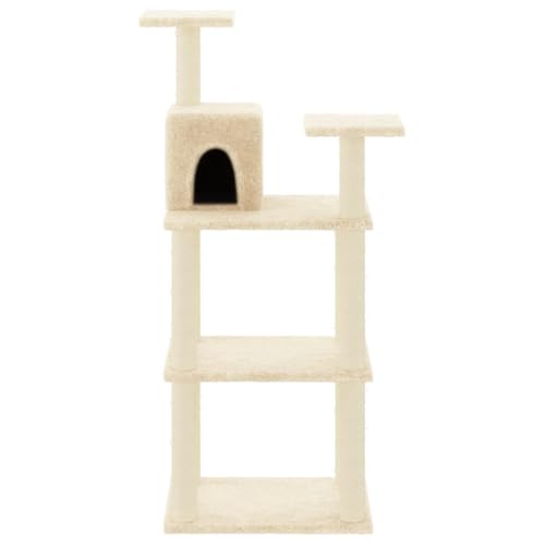 Hovothy Kratzbaum Katzenkratzbaum Säulen mit Natürlichem Sisal Umwickelt Mehrstufige Katzenturm Katzenmöbel für Katzen zum Kratzen Klettern Sitzen Verstecken und Ausruhen Creme 66x41x119 cm Hovothy Kratzbaum Katzenkratzbaum Säulen mit Natürlichem Sisal Umwickelt Mehrstufige Katzenturm Katzenmöbel für Katzen zum Kratzen Klettern Sitzen Verstecken und Ausruhen Creme 66x41x119 cm von Hovothy