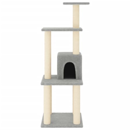 Hovothy Kratzbaum Katzenkratzbaum Säulen mit Natürlichem Sisal Umwickelt Mehrstufige Katzenturm Katzenmöbel für Katzen zum Kratzen Klettern Sitzen Verstecken und Ausruhen Hellgrau 35x35x105 cm Hovothy Kratzbaum Katzenkratzbaum Säulen mit Natürlichem Sisal Umwickelt Mehrstufige Katzenturm Katzenmöbel für Katzen zum Kratzen Klettern Sitzen Verstecken und Ausruhen Hellgrau 35x35x105 cm von Hovothy