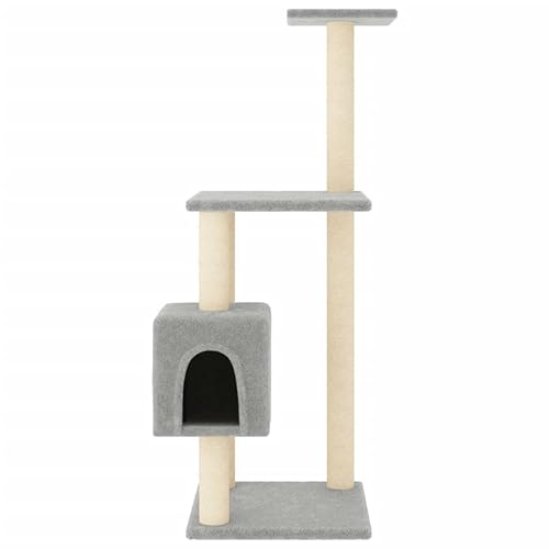 Hovothy Kratzbaum Katzenkratzbaum Säulen mit Natürlichem Sisal Umwickelt Mehrstufige Katzenturm Katzenmöbel für Katzen zum Kratzen Klettern Sitzen Verstecken und Ausruhen Hellgrau 42x42x104 cm Hovothy Kratzbaum Katzenkratzbaum Säulen mit Natürlichem Sisal Umwickelt Mehrstufige Katzenturm Katzenmöbel für Katzen zum Kratzen Klettern Sitzen Verstecken und Ausruhen Hellgrau 42x42x104 cm von Hovothy