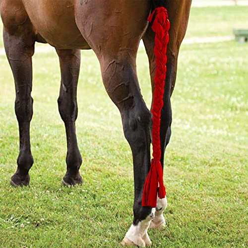 Pferdeschwanz, 3 Röhren, Pferdeschwanzbeutel, Feststoffe für Pferde (rot) von Howbush