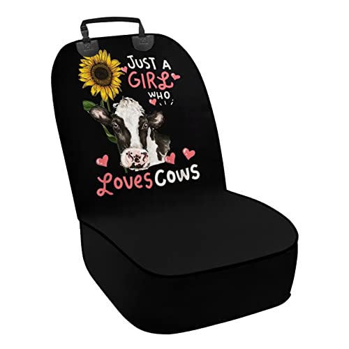Howilath Hunde-Sitzerhöhung "Just A Girl Who Loves Cows Sonnenblume", Schwarz von Howilath