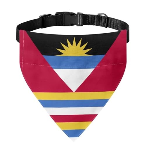 Howilath Hundehalstuch, Geburtstagslätzchen, waschbar, Antigua- und Barbuda-Flaggenmuster, Bandana-Lätzchen, Halstuch, Schal, verstellbares Zubehör für kleine bis große Hunde, Welpen, Katzen, Größe S Howilath Hundehalstuch, Geburtstagslätzchen, waschbar, Antigua- und Barbuda-Flaggenmuster, Bandana-Lätzchen, Halstuch, Schal, verstellbares Zubehör für kleine bis große Hunde, Welpen, Katzen, Größe S von Howilath