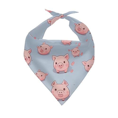 Howilath Hundehalstuch für große Hunde, waschbar, rosa Cartoon-Schweine-Druck, verstellbares Lätzchen, Halstuch, Zubehör für mittelgroße und große Hunde Howilath Hundehalstuch für große Hunde, waschbar, rosa Cartoon-Schweine-Druck, verstellbares Lätzchen, Halstuch, Zubehör für mittelgroße und große Hunde von Howilath