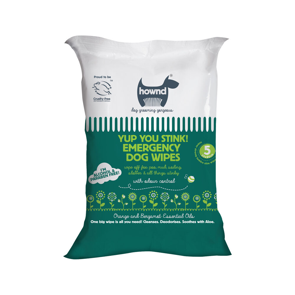 Hownd Yup You Stink! Antibacterial Emergency Dog Wipes - 5er-Pack Hownd Yup You Stink! Antibacterial Emergency Dog Wipes - 5er-Pack von Hownd