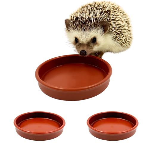Igelnapf für Futter und Wasser (3 Stück) Heckenschwein, Fressnäpfe für den Außenbereich, Wildtiere, Garten, 13 cm breit, flaches Profil, 2 cm tiefes Design von HowseHold