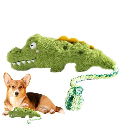 Hozaenwa Kuscheltiere Für Hunde,Quitsch Welpen Kauspielzeug Mit Krokodil Design - Realistische Interaktive Kauspielzeuge Für Zahnung Und Training Zu Hause Park Garten Drinnen von Hozaenwa