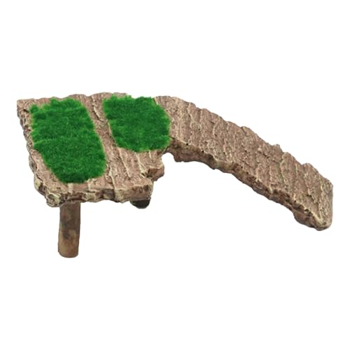 Hozaenwa Schildkrötenrampe,Ruheplatz Für Aquarium | rutschfeste Kletterrampe Aquarium Deko Lebensraum für Schildkröten Echsen Amphibien Terrapin von Hozaenwa