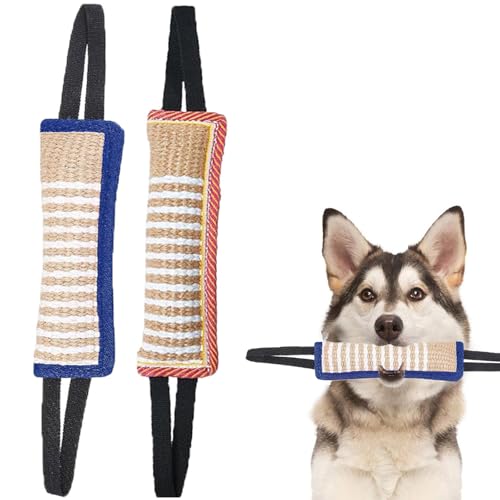 Beisswurst für Hunde Jute Beisswurst Sehr Robustes Hundespielzeug Zerrspielzeug für Hund Unzerstörbar mit Zwei Schlaufen Hunde Training, Tauziehen und Zerrspiele mit Hund mit Zwei Schlaufen 2 Stück Beisswurst für Hunde Jute Beisswurst Sehr Robustes Hundespielzeug Zerrspielzeug für Hund Unzerstörbar mit Zwei Schlaufen Hunde Training, Tauziehen und Zerrspiele mit Hund mit Zwei Schlaufen 2 Stück von Hpamba