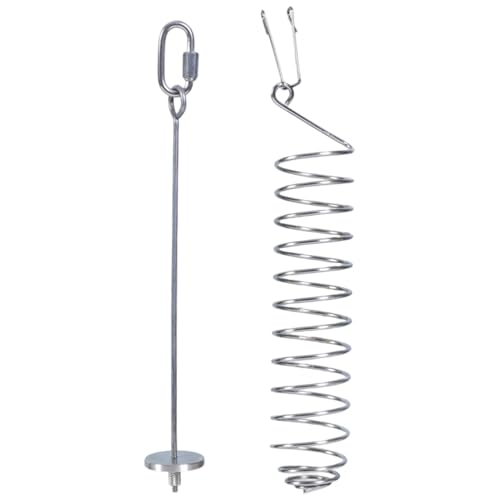 2pcs Edelstahl-Papageien-Futtersuche Spielzeug, hängende Vogelkäfig-Feeder mit Haken-Anti-Rust 2pcs Edelstahl-Papageien-Futtersuche Spielzeug, hängende Vogelkäfig-Feeder mit Haken-Anti-Rust von Hperu