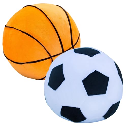 2pcs Hunde Spielzeugball Kurzer Plüschfußball & Basketball gefüllt interaktiv für den Innenraum im Freien 2pcs Hunde Spielzeugball Kurzer Plüschfußball & Basketball gefüllt interaktiv für den Innenraum im Freien von Hperu