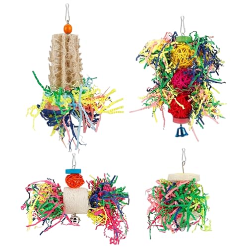 4pcs Vogelspielzeug hängen Blocke Shredding Futtersuche Papier -Accessoires für Conure Cockatiel Lovebird Papageien 4pcs Vogelspielzeug hängen Blocke Shredding Futtersuche Papier -Accessoires für Conure Cockatiel Lovebird Papageien von Hperu