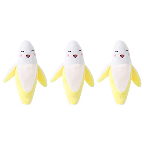 Bananen interaktive Hundetariate für kleine Hunde - Haustier Welpe Plüschkauen Quietscher Quietschbananen Interaktiv - Set von 3 Bananen interaktive Hundetariate für kleine Hunde - Haustier Welpe Plüschkauen Quietscher Quietschbananen Interaktiv - Set von 3 von Hperu